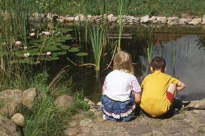 Kleines Paar am Teich